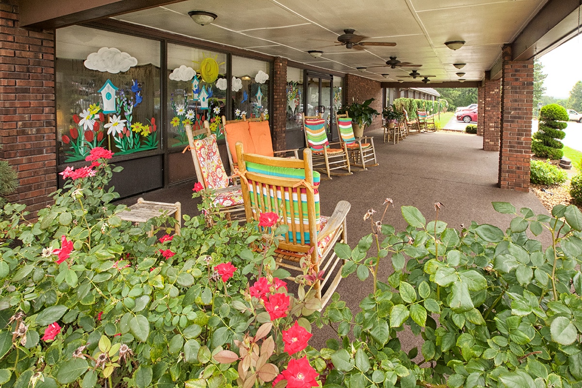 The front patio at Lexington