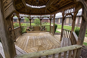 A gazebo outside of Lexington